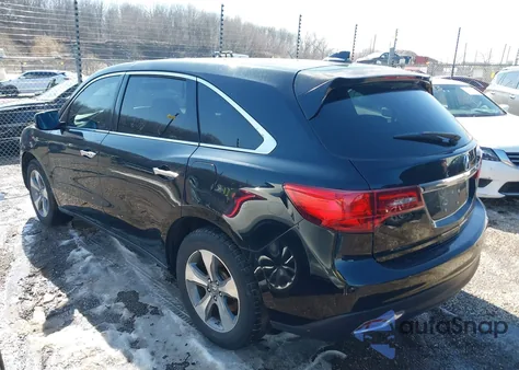 2014 Acura Mdx z USA, uszkodzony, nr VIN 5FRYD3H25EB006575
